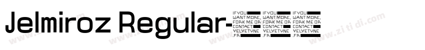 Jelmiroz Regular字体转换